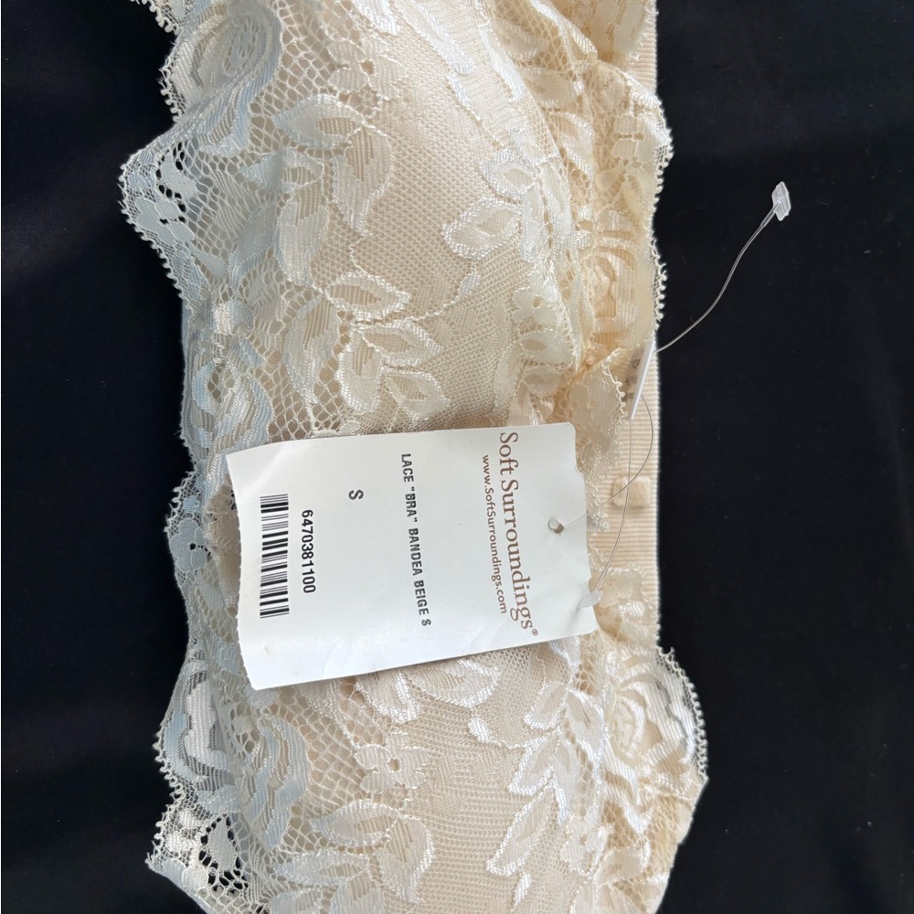 Soft Surroundings Cream Lace Bandeau Intimates